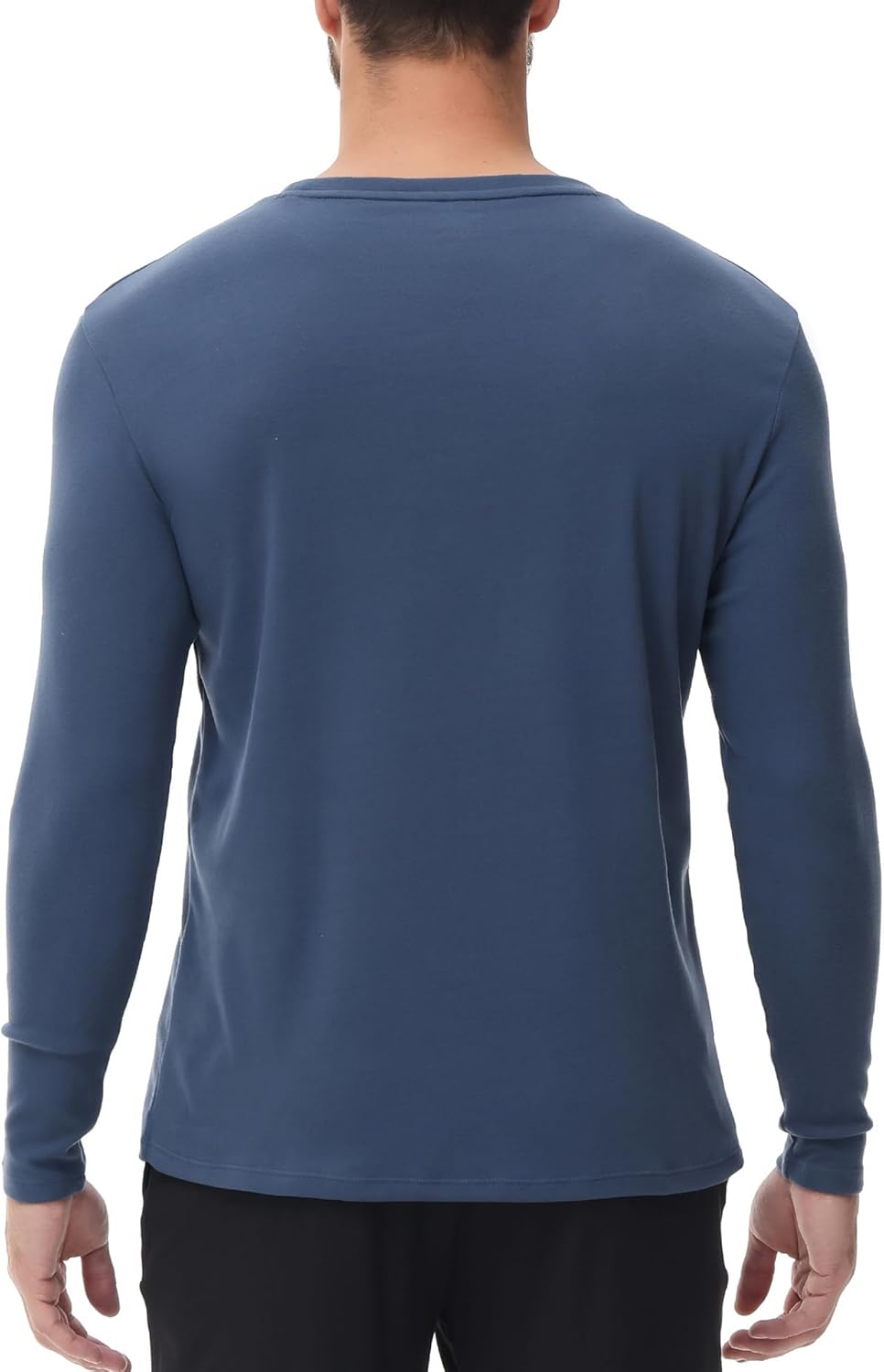 HUGE SPORTS Men's Thermal Underwear Double-Side Fleece Fiber Long Sleeve Base Layer Top,Cold Weather Warm Undershirt for Men - Image 3