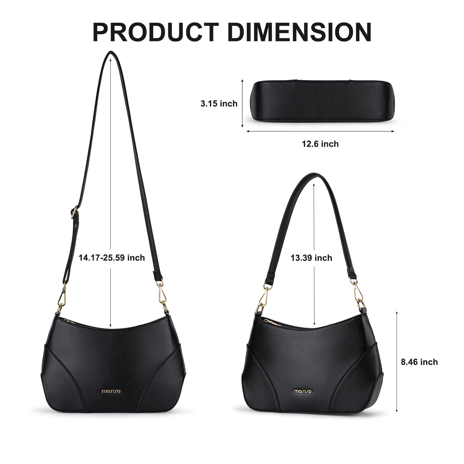 MOSISO Bolso de Hombro para Mujer, Elegantes y Modernos Bolsos