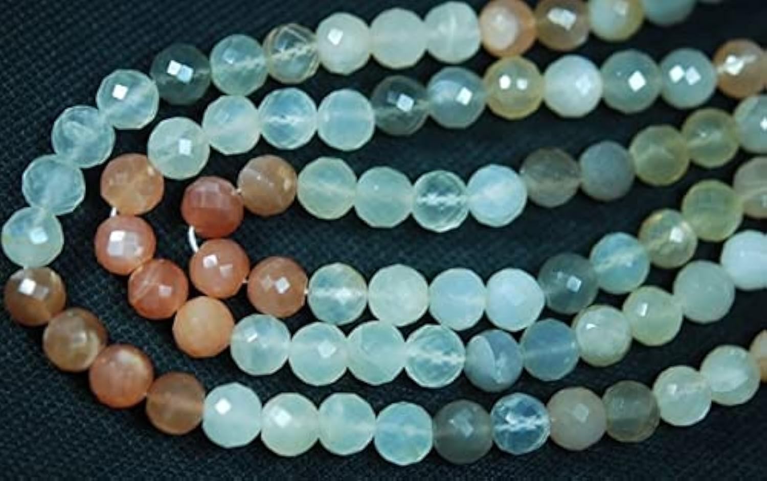 Perles pierre de lune facettées de qualité supérieure pour bijoux artisanaux LKBEADS