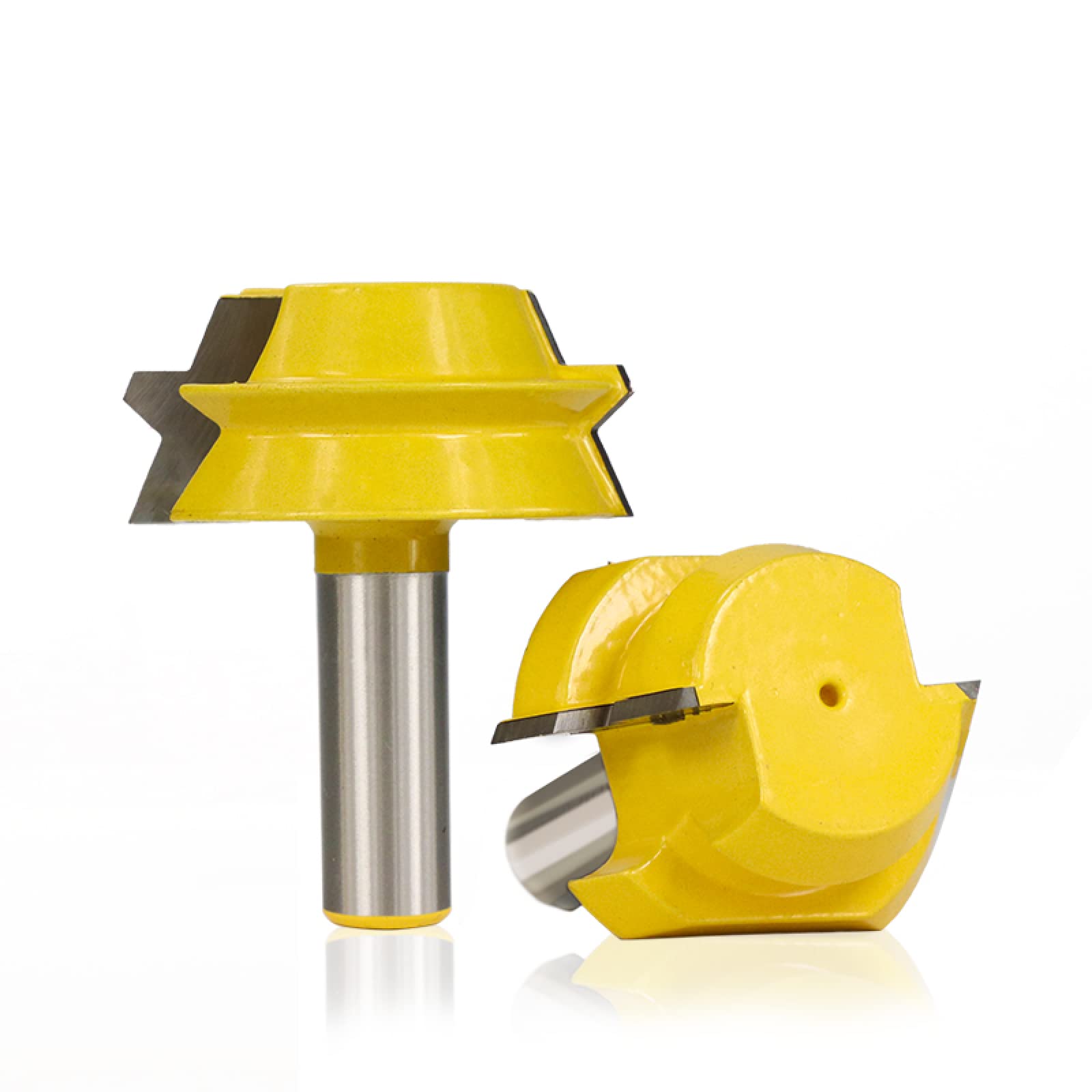 Fresa para carpintería JAINGU, 2 uds., 1/2 vástago, 22,5 grados, broca para enrutador de inglete, herramienta de fresado de madera de carburo, cortador de espiga