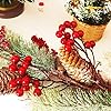 Fangoo 20 Pack 7 Inch Artificial Red Berry Picks for Christmas Tree Burgundy Red Berries Stems Holly Berry Branches Ornaments Wreath Crafts Wedding Holiday Season Winter Home Decor #3
