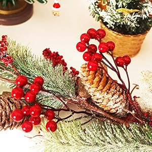 Fangoo20pack7inchburgundyredberrypicksforchristmastreebranchesdecorationsforhomehollyberriesforcraftswinterholidayweddingdecor Urban Country Home Decor Fangoo 20 pack 7 inch burgundy red berry picks for christmas tree branches decorations for home holly berries for crafts winter holiday wedding decor urban country home decor