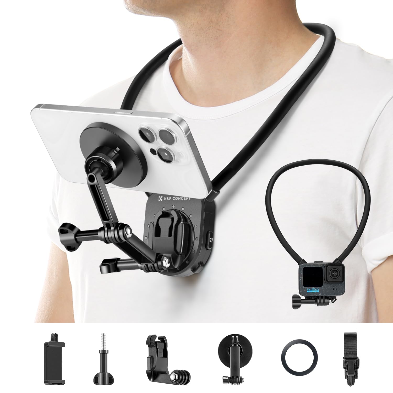 Support Magnétique Rapide Pour DJI Osmo Action 3/4/5 Pro - Adaptateur Extension Avec Vis 1/4" Et Griffes