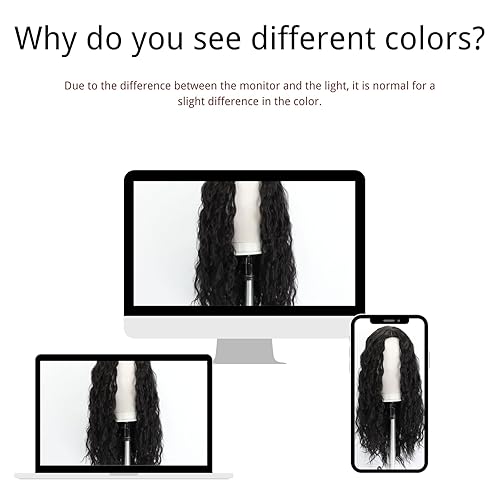 Miniatura 46 de Fencca Peluca rubia larga y ondulada para mujer, pelucas sintéticas resistentes al calor, para uso diario en fiestas Rubio degradado,Rubio