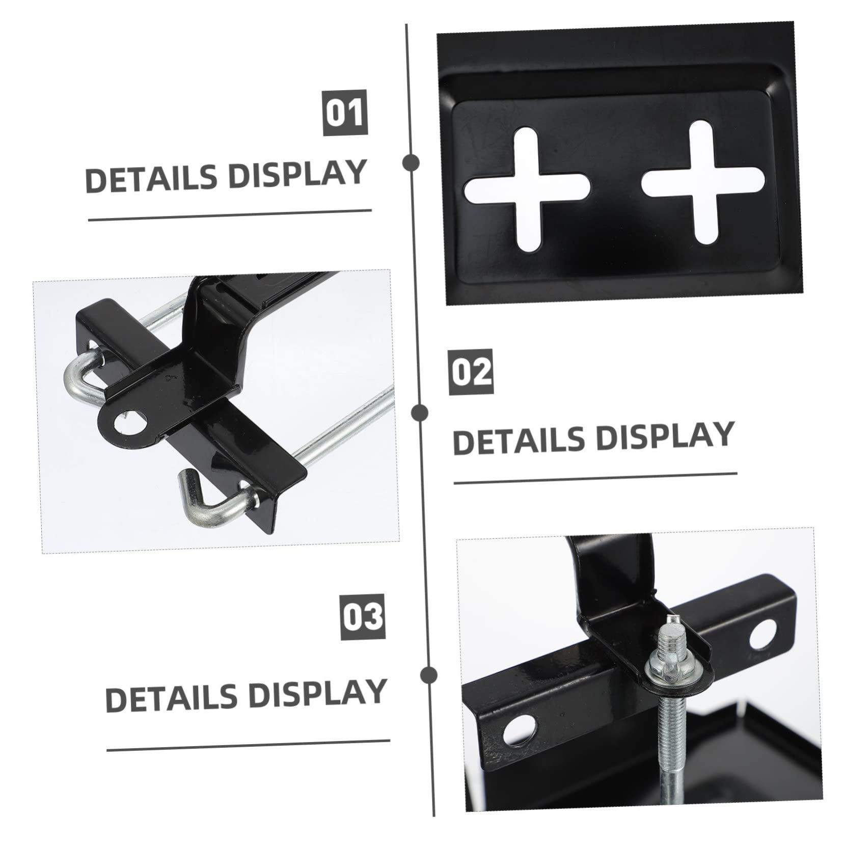 Support Batterie Voiture Fixation Résistante et Antirouille Maintien Sécurisé pour Batterie Auto Montage Facile Matériau Écologique