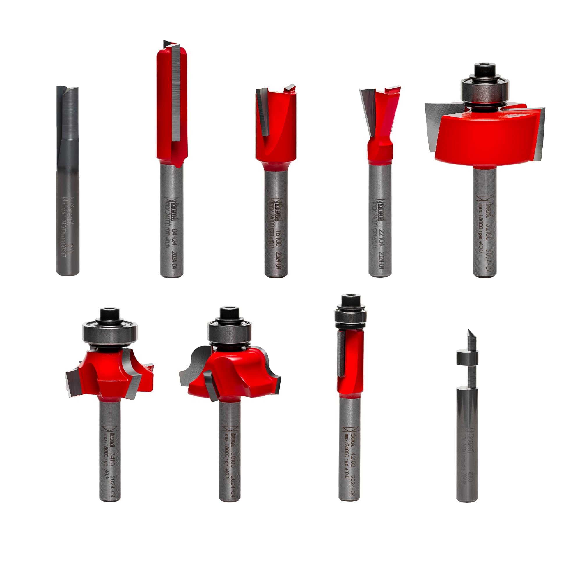 Freud 88-100 9-Piece Basic Bit Set 1/4