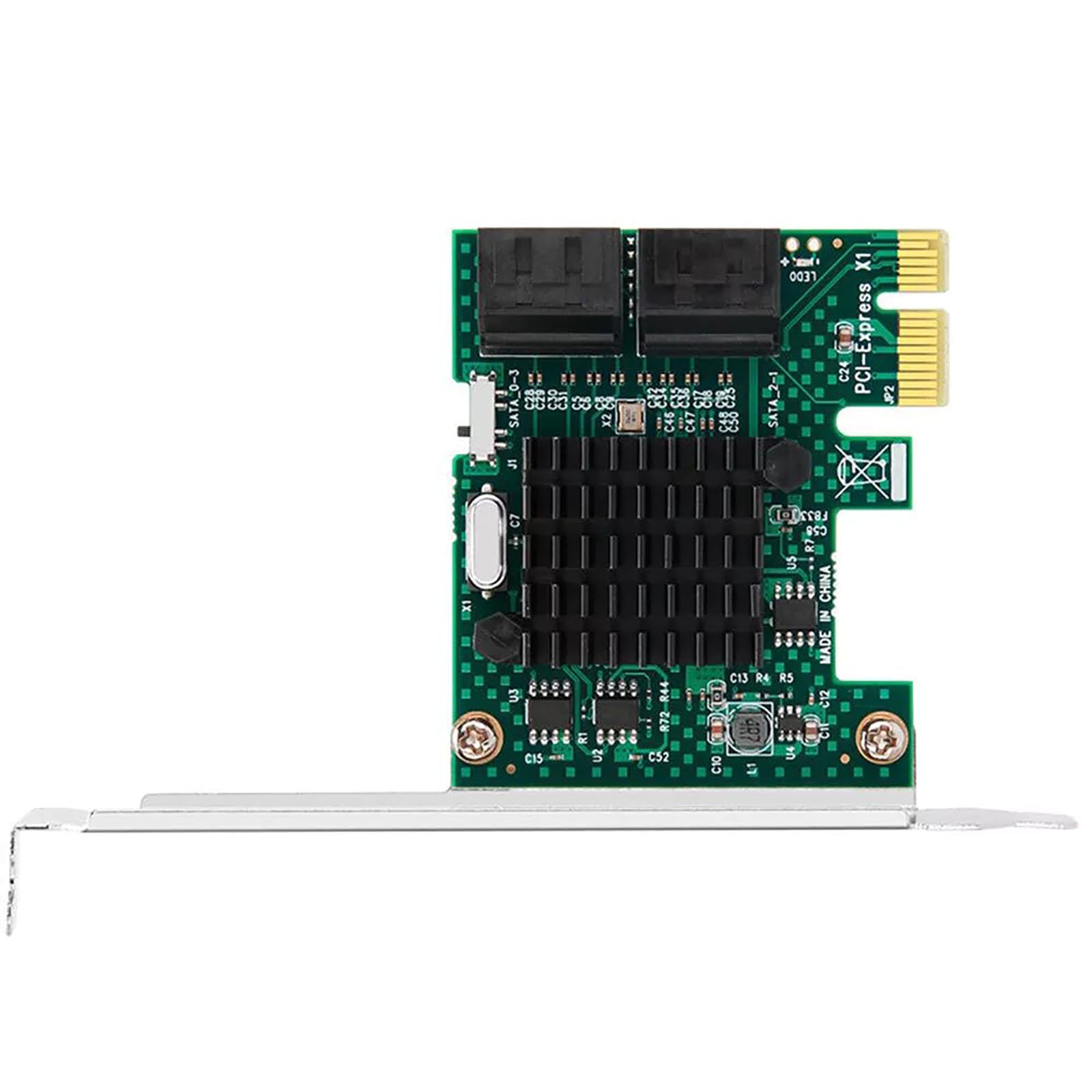 PCIE 1X SATA Card 4 Ports, SATA Controller Expansion Card, Support 4 Standard SATA 3.0 Devices