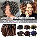 SEGO 6 Inch Jamaican Bounce Crochet Hair Jumpy Wand Curl Short Curly Jamaican Crochet Braids Synthetic Crochet Braiding Hair Extensions Ombre Twist Braid Hair Black to Coffee Brown 3 Bundle