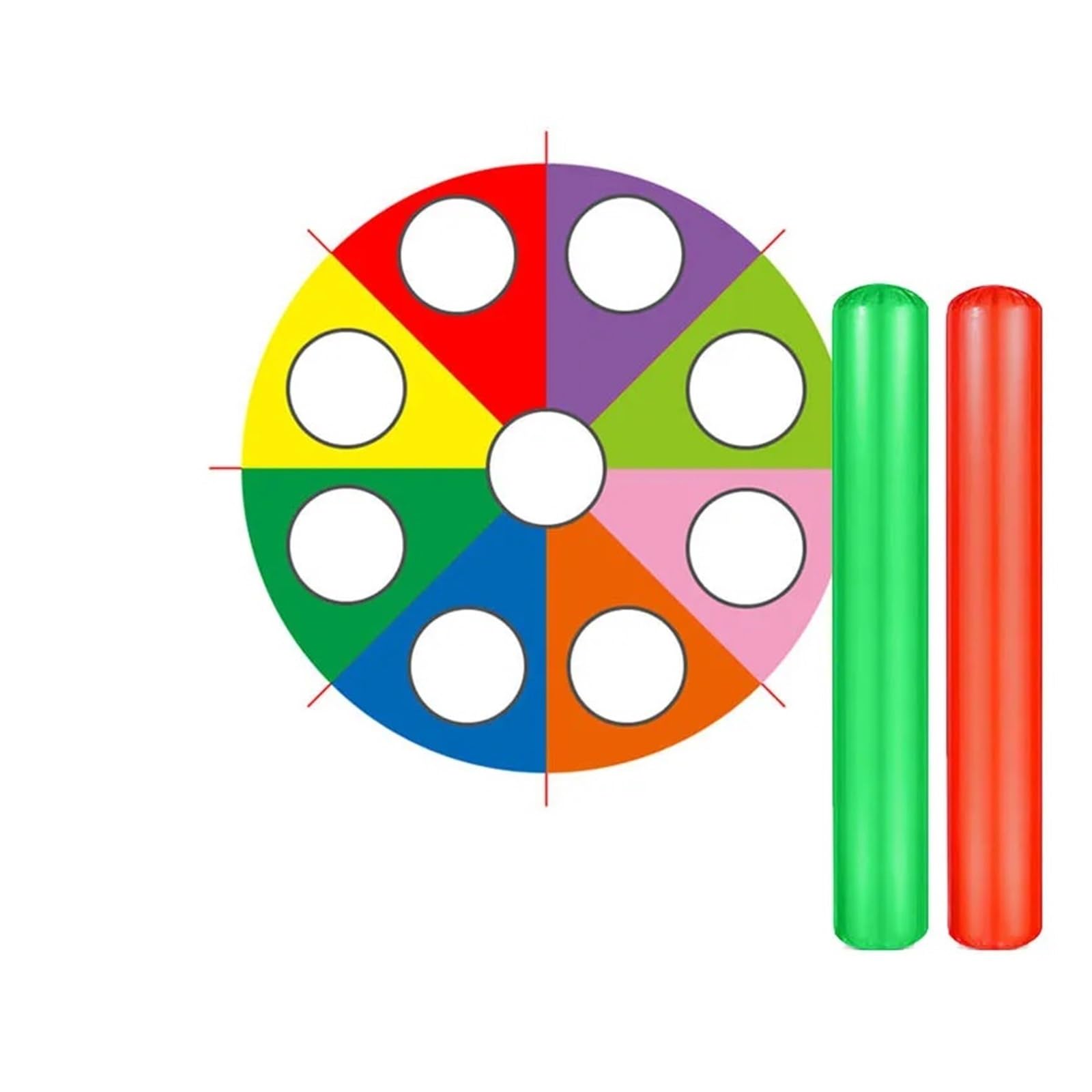 Bunt Fallschirm Fun Play Regenbogen-Fallschirm for Zelt-Kooperative Spiele, Outdoor-Spielzeug for Teambuilding-Übungsaktivitäten(3M Parachute 2 Rods)