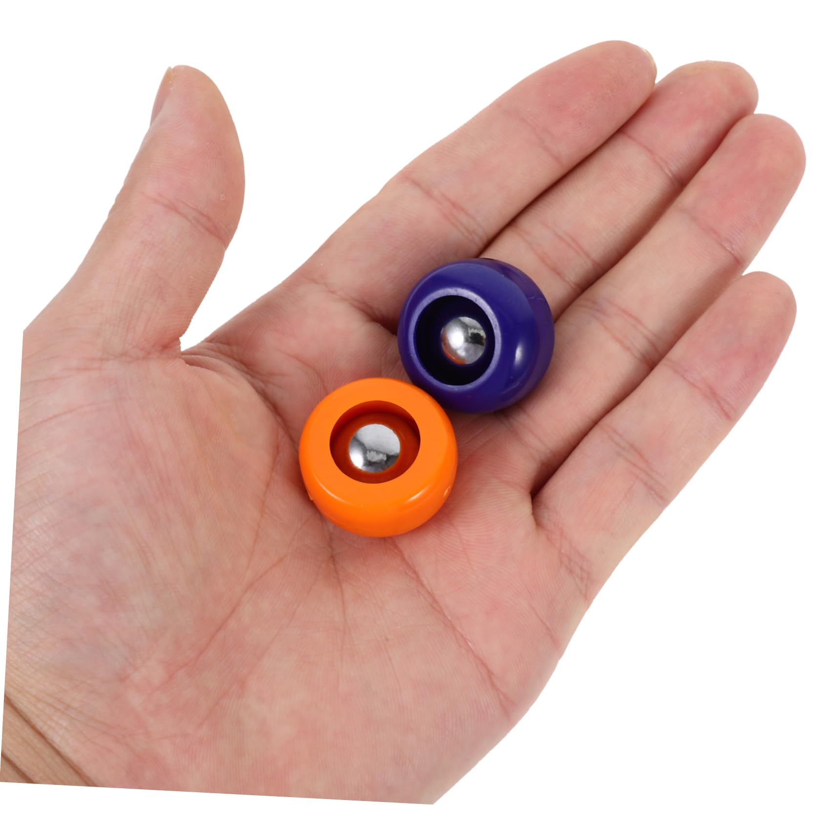 Vaguelly Mini Shuffleboard da Tavolo 20 Pezzi, Accessori in Pp per Gioco di Curling, Set Completo per Interni ed Esterni, Dischi Colorati Blu e Arancione, Attrezzatura Sportiva