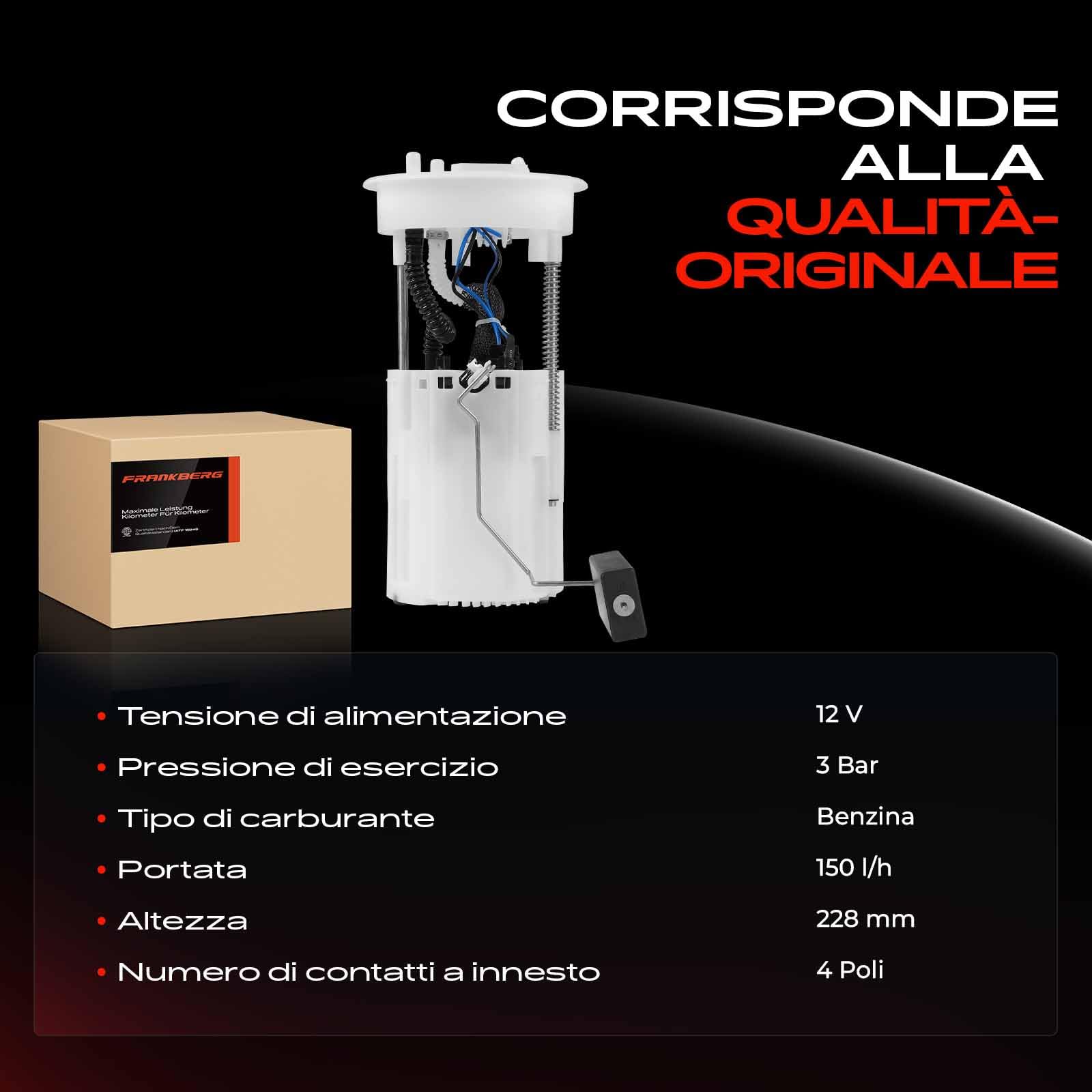 Pompa Carburante Benzina per A3 A6 Alh.a.mbra Arosa Cordoba Ibiza Leon Toledo Fabia Felicia Oct.a.via Roo.m.ster Superb Bo.ra Ca.d.dy Golf L.u.p.o New Beetle Pas.sat Polo Sha.ran Transporter 1996-2015