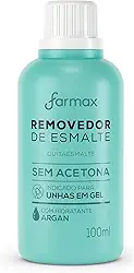 Farmax - Removedor De Esmalte Farmax 100Ml Sem Acetona Argan