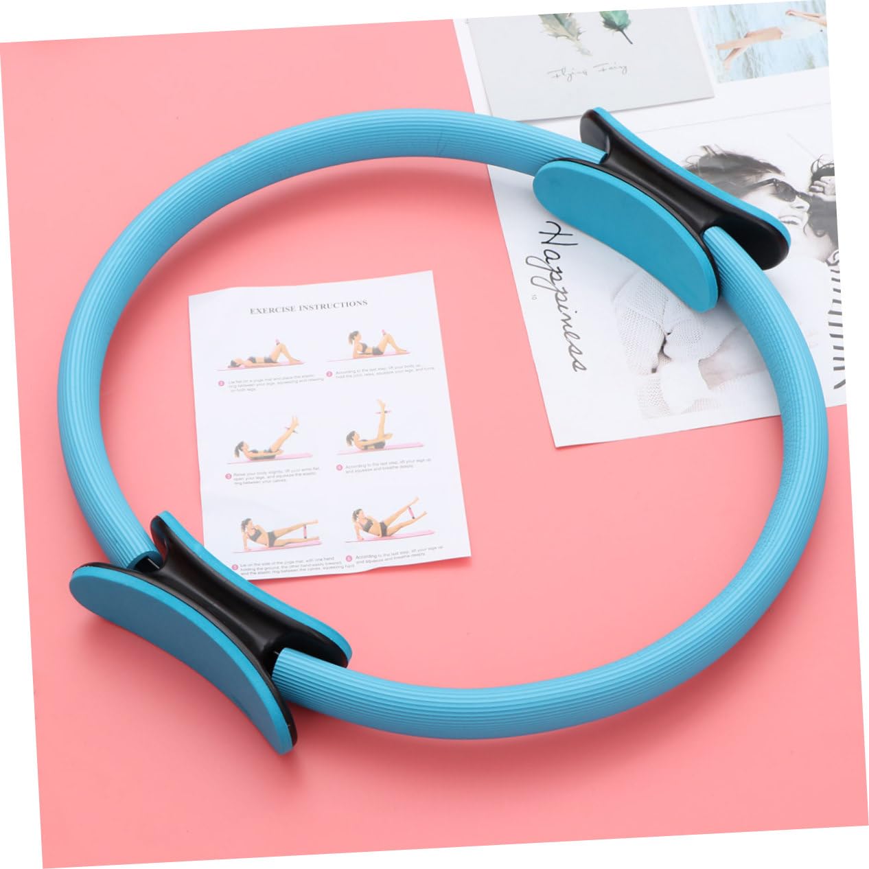OSOLADY Pilates Circle Ring Yoga Circle Resistance Circle for Yoga Fitness Made of Material Blue
