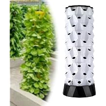 Hydroponic Tower Starter Kit, Aeroponic Tower, Hydroponics Tower Growing System Kit, Vertical Farming Tower with Water Pump for Indoor Outdoor Use170cm/67in