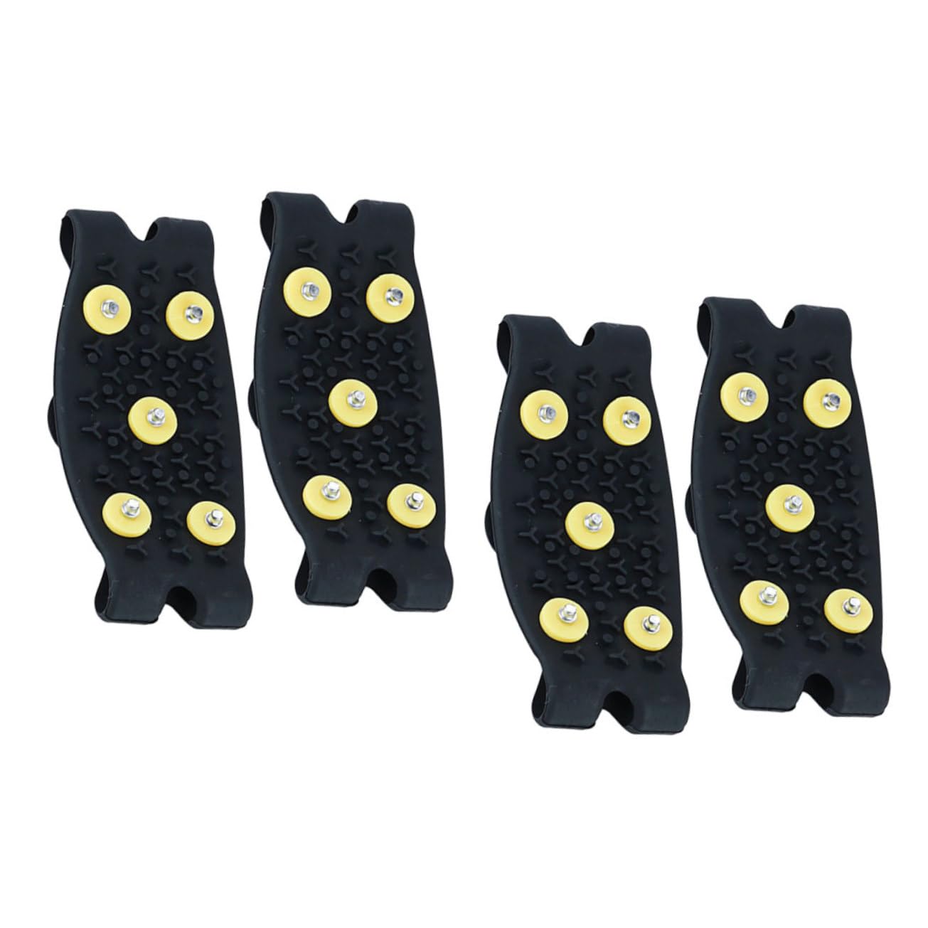 JEWEDECO 2pairs Non- Ice Grippers Lightweight TPE Crampons for Shoes Boots Footwear for Hiking Climbing Snow Activities Easy to Wear Portable
