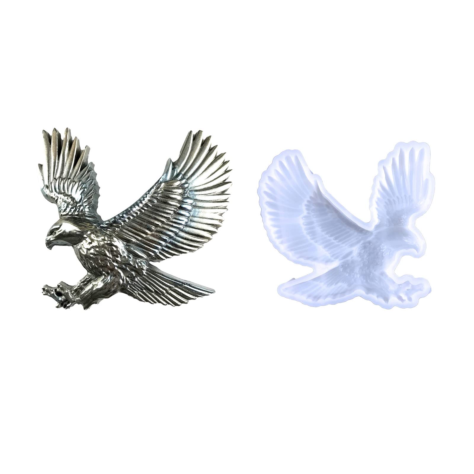 Lot De 2 Moules En Silicone Chouettes Volantes – Environ 12 Cm – Pour Résine, Artisanat, Décoration Murale