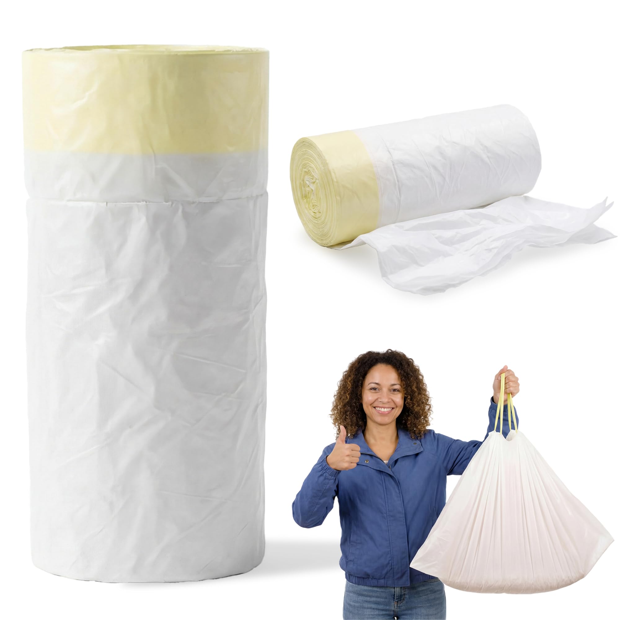 Photo 1 of 20-Pack Cat ter Box Liners, Heavy Duty Extra Thick Drawstring Bags 26.6 x 16.7 in, Leakproof and Odor Control, Replacement for Automatic and Self-Cleaning Litter Boxes, Stress-Free Daily Cleanup.