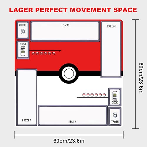 Miniatura 9 de sabermaster Tapete de juego para 2 jugadores, tapete cuadrado de escritorio para jugadores, oficina y hogar, 23.6 x 23.6 pulgadas (2)