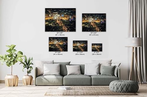 Miniatura 2 de Arc de Triomphe by Night, Paris, France - PrintCanvasAcrylicMetal (Canvas Print, 24x36 Inches)