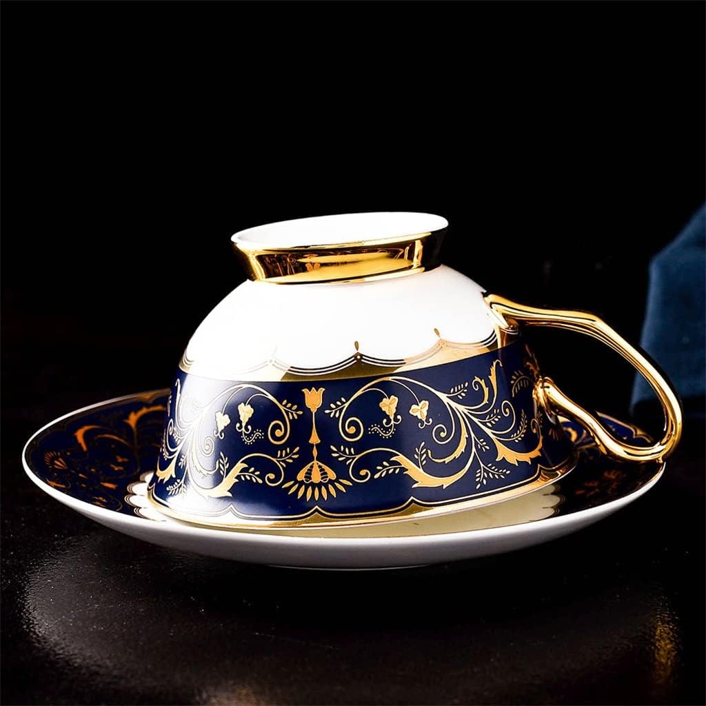 Handle Line Afternoon Tea Cup Saucer Ceramic Bone China Coffee Mug set