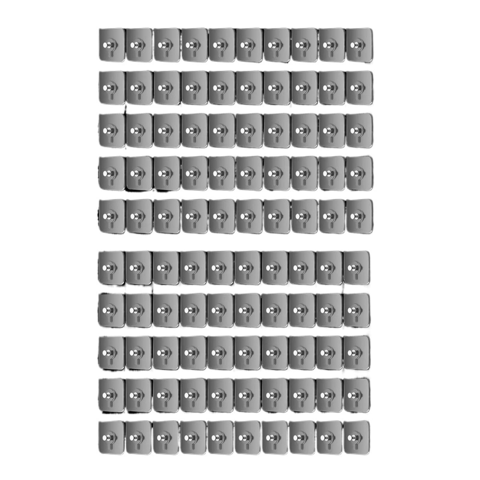 Mkyyioed 100Pcs White Adhesive Hooks 50/10Pcs Self-Adhesive Wall Hooks For Photo Frame Clock Strong Adhesive Transparent Nails Hook Hangers Hanging Nail Holders(100Pcs White)