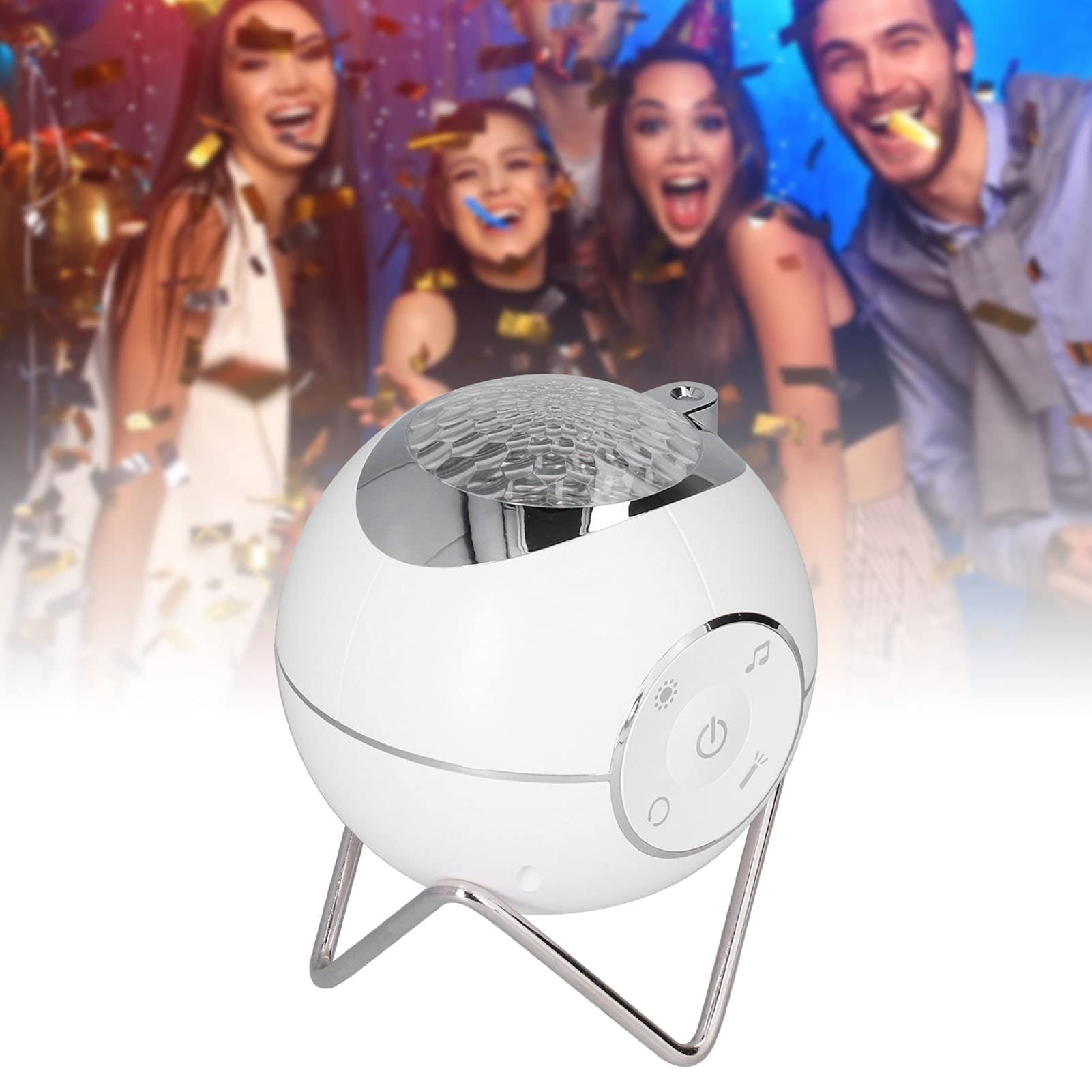 Proyector de estrellas con carga USB, proyector de luz LED con botón táctil, lámpara de luz nocturna con música para habitación de niños