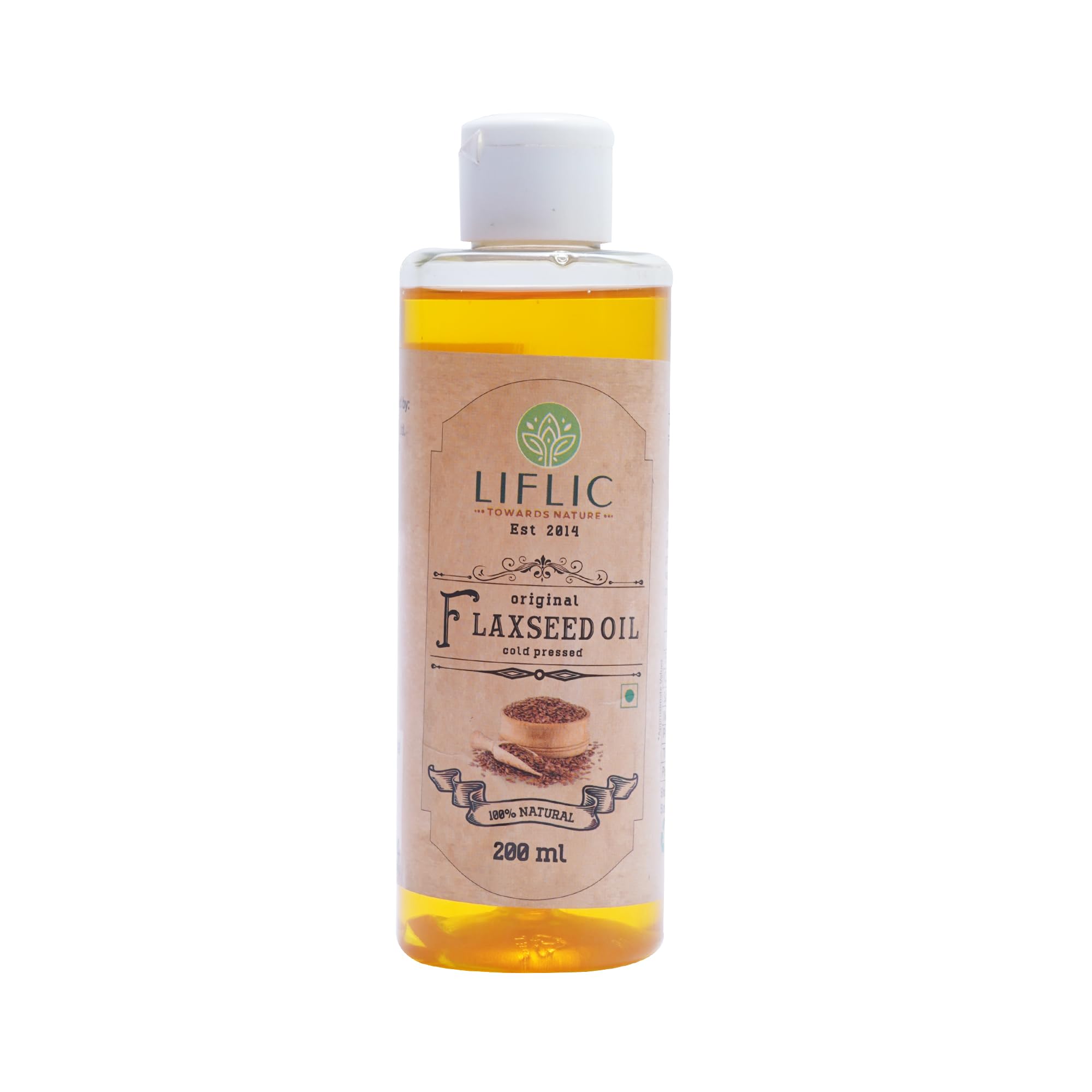 LIFLIC Wood-Pressed Flaxseed Oil, Cold Pressed, Lakadi Ghana Kolhu/Kacchi Ghani/Mara Chekku/Ganuga, Naturally Cholesterol Free (200 ml)-image-21