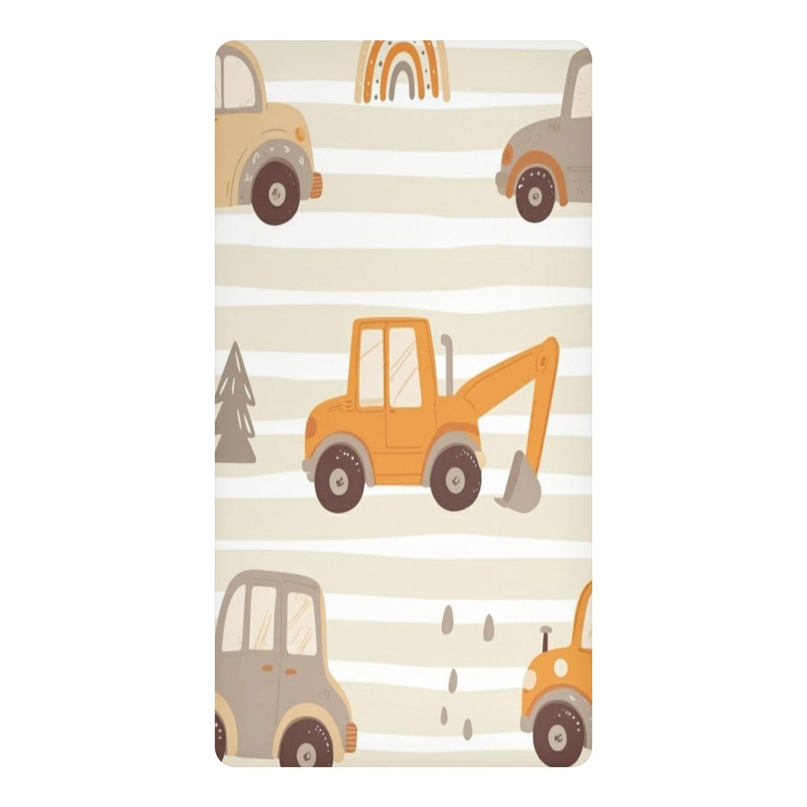 JiangGgen Cartoon Car Baby Crib Sheet Soft Breathable Playard Sheet-S