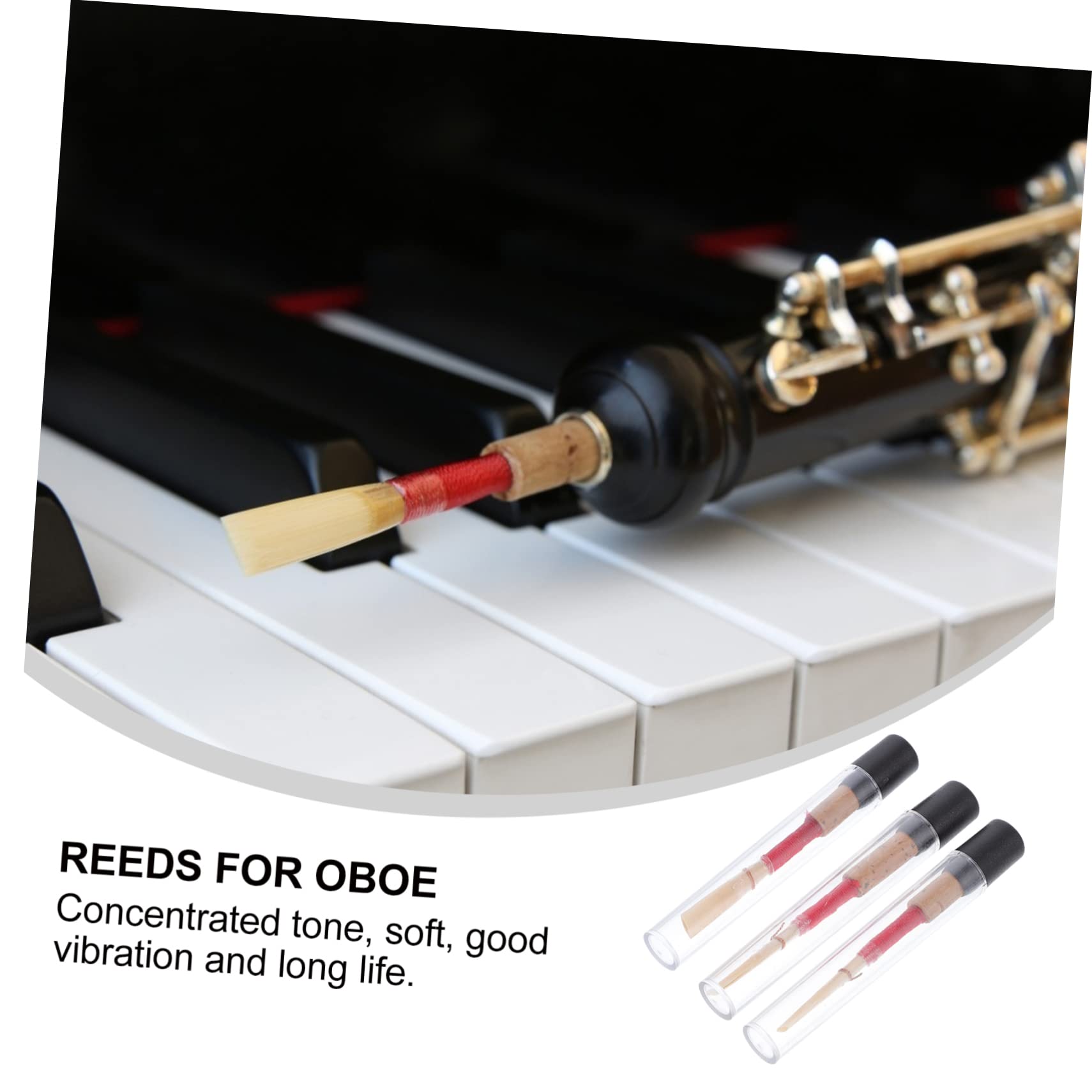 TOYANDONA 12pezzi Ance Professionali Per Oboe Legno Con Scatole Di Stoccaggio Reeds Per Oboe Accessori Strumenti Musicali Per Musicisti Professionisti