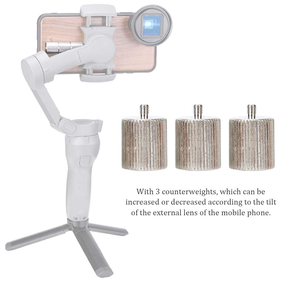 Denash Hand Stabilizer, Balance Weight, Balance Weight with 3 Counterweights for Osmo Mobile 2/3 Hand Ball Head, Denashmk7zf1pg2o