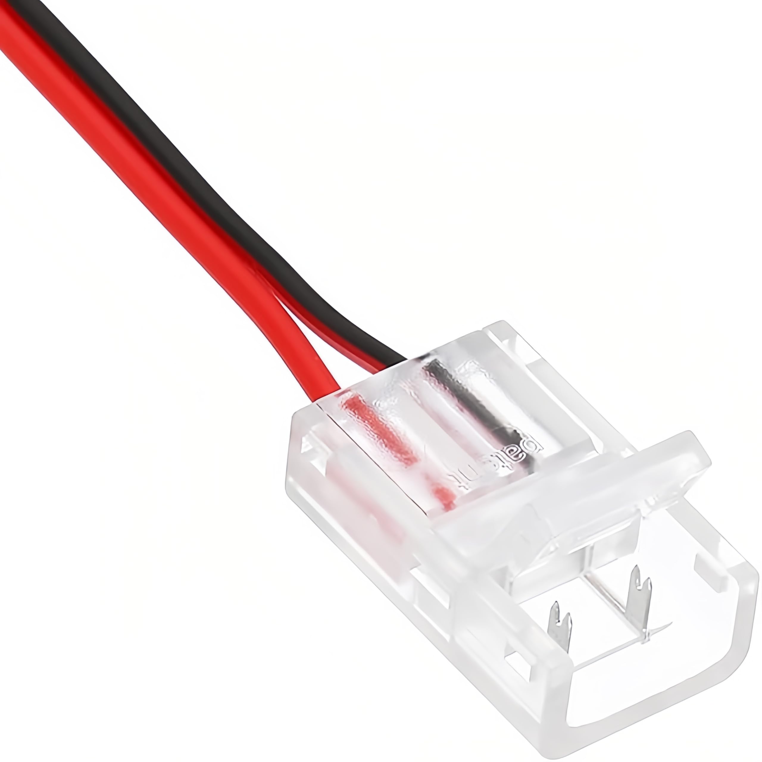 Clearhill 5mm 2Pin 20Packs COB LED Strip Connectors,Solderless Strip to Wire Connectors + 10cm Cable-Gapless Connection for 5mm Single Color COB LED Strips - Image 4