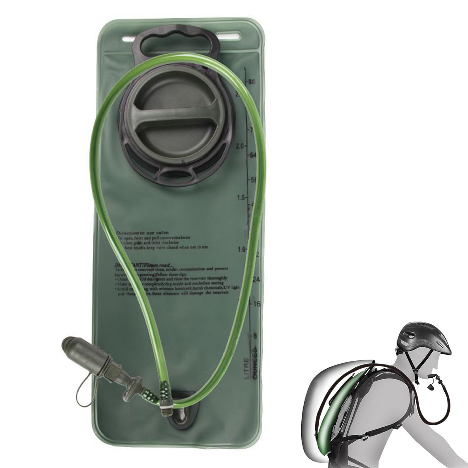 Sacca Idrica, Sacca Idratazione, Sacca Acqua, Sacca Acqua per Zaino, Sacca Idrica a Prova di Perdite, Sostituzione del Pacchetto Idrico per Escursionismo all'Aperto Campeggio Ciclismo, 2.5L