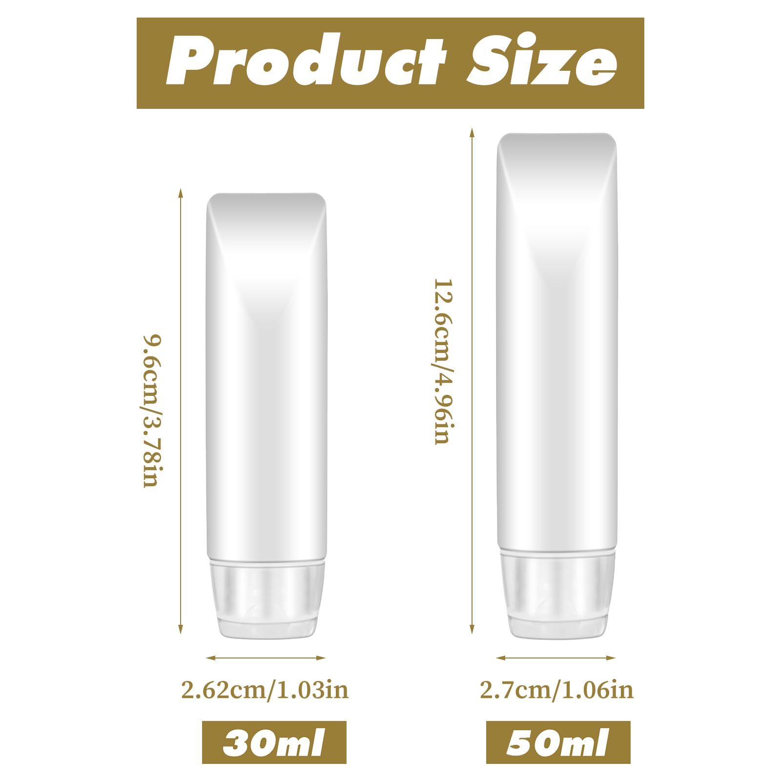 Classicseali 6pcs Empty Travel Bottles for Toiletries Refillable Clear Plastic Squeezy Travel Bottle - Image 3