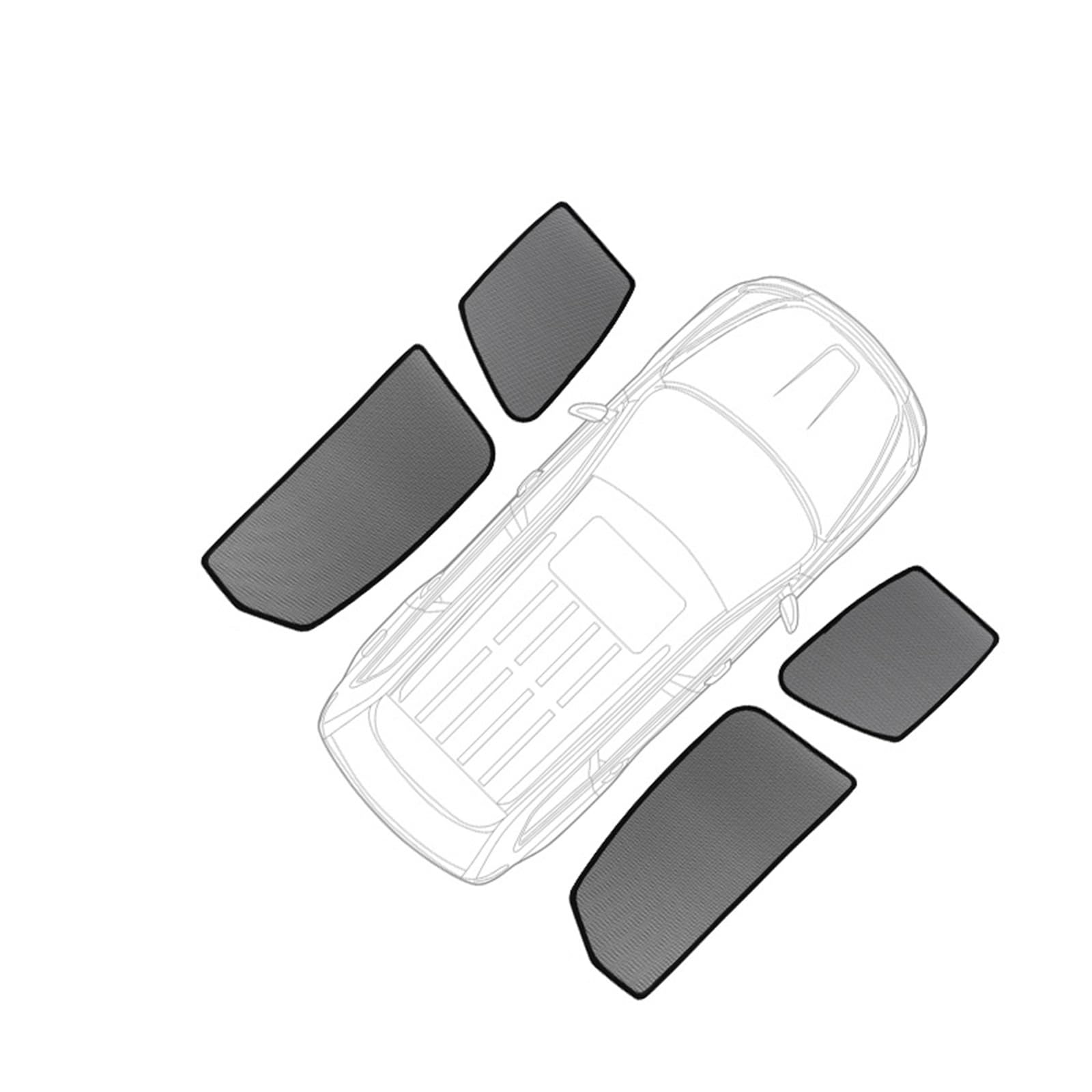 Zaslony Dzielace Samochód Pasuje do Volvo XC90 2015-2024 Osłona przeciwsłoneczna samochodu Przednia rama szyby Kurtyna tylna boczna szyba dla dziecka(4PCS Side Windows)