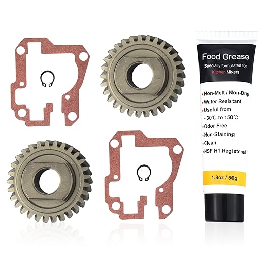 2 Pack 9706529 AP3594375 W11086780 Worm Gear - Compatible with KitchenAid/Whirlpool 5QT and 6QT Stand Mixer - Fits 9703543,9706529,W10916068 ap6048307 WP9706529 Replacement Parts