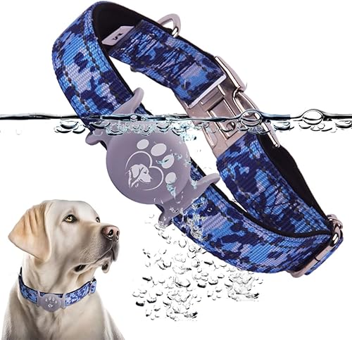 Collar para perro Airtag, soporte impermeable para Airtag, collar de perro Apple Airtag, collar de perro resistente, ajustable, suave y reflectante disponible en Yaxa Colombia