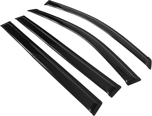 Miniatura 6 de IKON MOTORSPORTS - Visera de ventana compatible con Toyota Sienna XL20 2004-2010, estilo delgado, acrílico, tintado humo, lluvia, protección contra