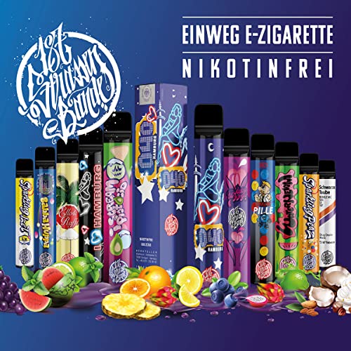 187 Straßenbande 600 Züge E-Shisha ohne Nikotin - fruchtige Sorten - Elektronische Zigarette 550 mAh Kapazität - E… – Bild 4