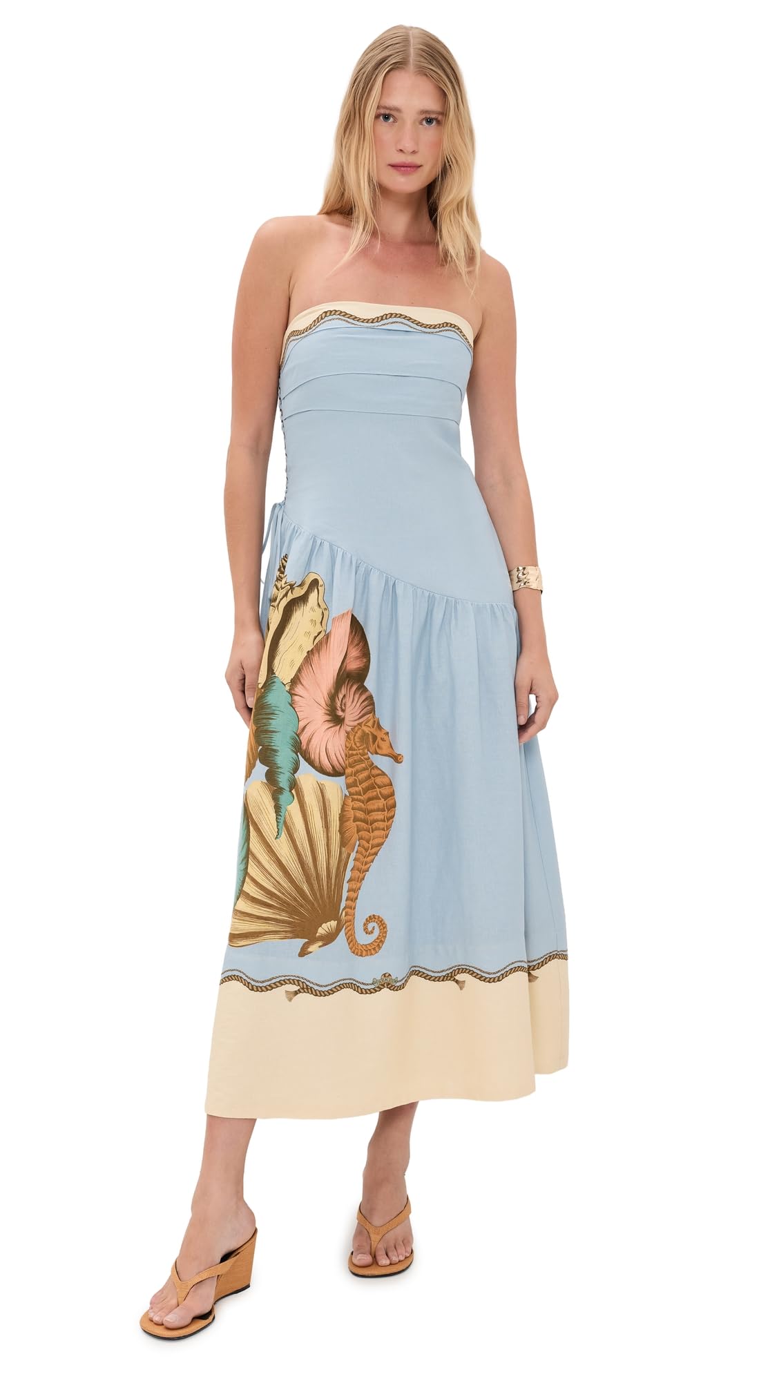 Women's Rio Souvenir Scarf Linen Maxi Dress