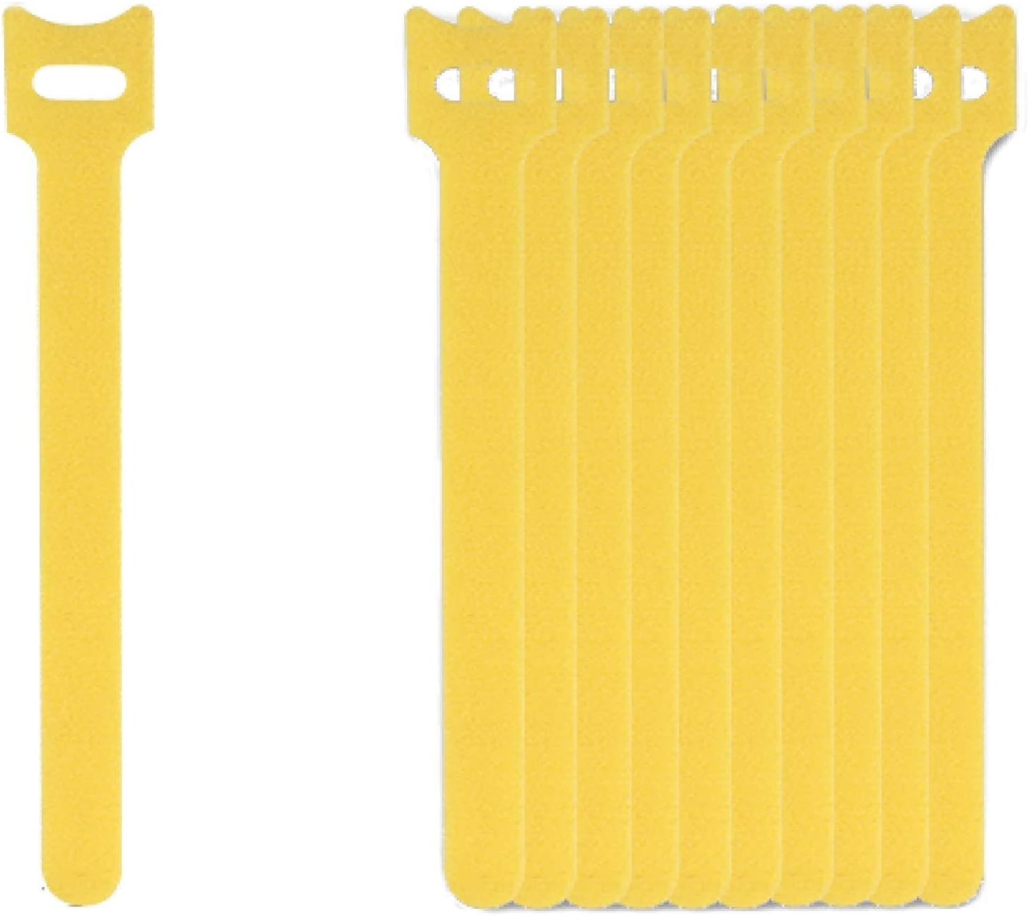 California JOS 60 PCS 6 Inches Reusable Cable Ties, Adjustable Cord Straps, Cable Organizer, Cord Wrap and Hook Loop Cords Management -yellow image 2