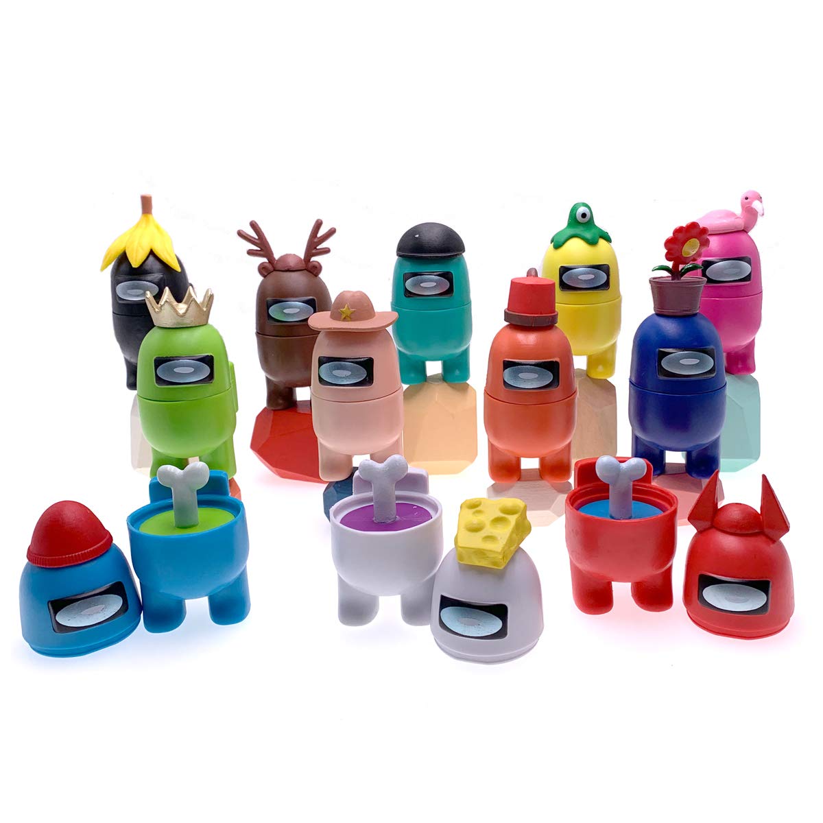 Fundisinn PVC Action Figures Model Toys Computer Desktop Dolls Gifts Set Kids Toy (12Pcs-B)