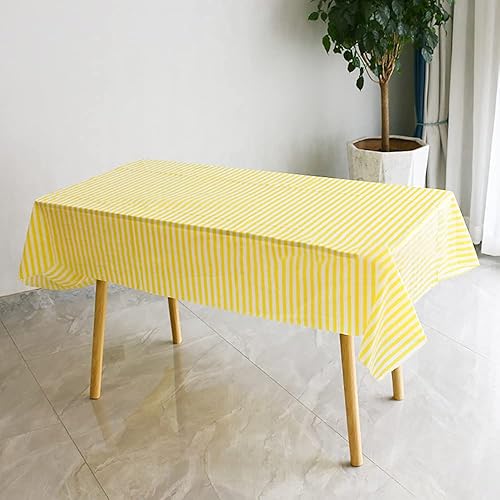 Miniatura 3 de 2 manteles de plástico con estampado a rayas, desechables, rectangulares y gruesos, para cocina, picnic, boda, fiesta de cumpleaños, 54 x 108