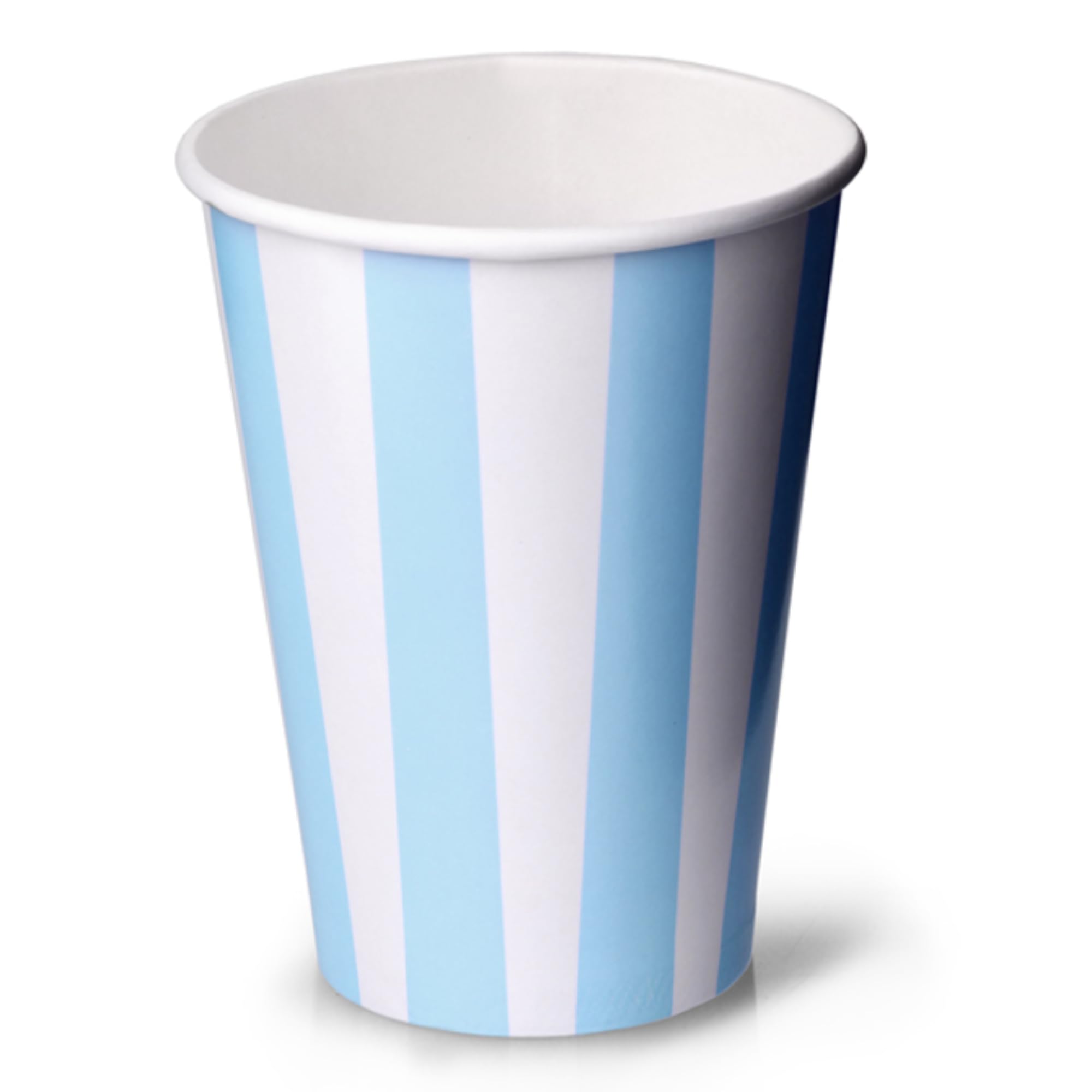 Bar@Drinkstuff Blue Striped Milkshake Paper Cups 12Oz / 340Ml, Sleeve Of 50