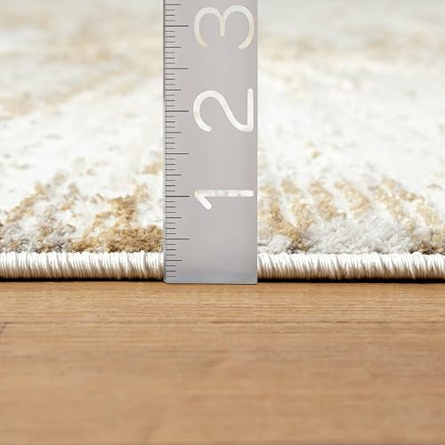 Miniatura 2 de LUXE WEAVERS Alfombra abstracta con patrón de chispa dorada de 8 x 10 para salas de estar