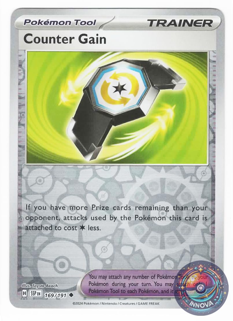 Pokemon - Contatore Guadagno 169/191 - Scintille in aumento - Reverse Foil - Carta singola