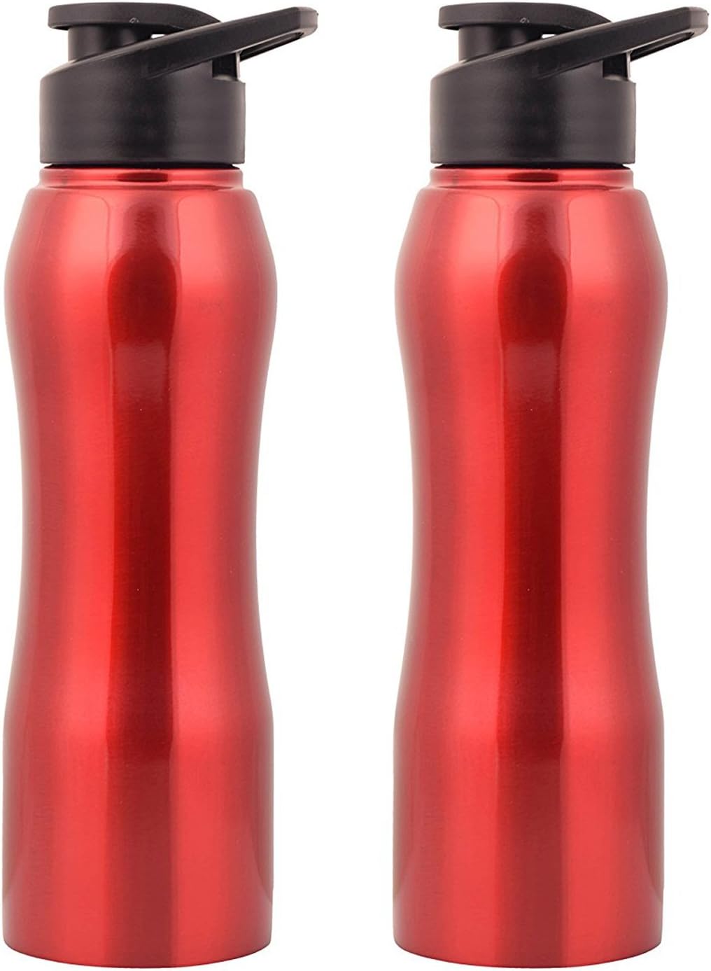 Zafos Stainless Steel Sipper Water Bottle Set, 750ml, Set of 2, Red