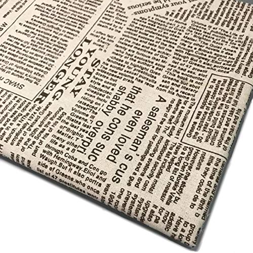 moonfarm 手芸用 英字柄 綿麻 生地 約幅1.5m×1~5m ベージュ地