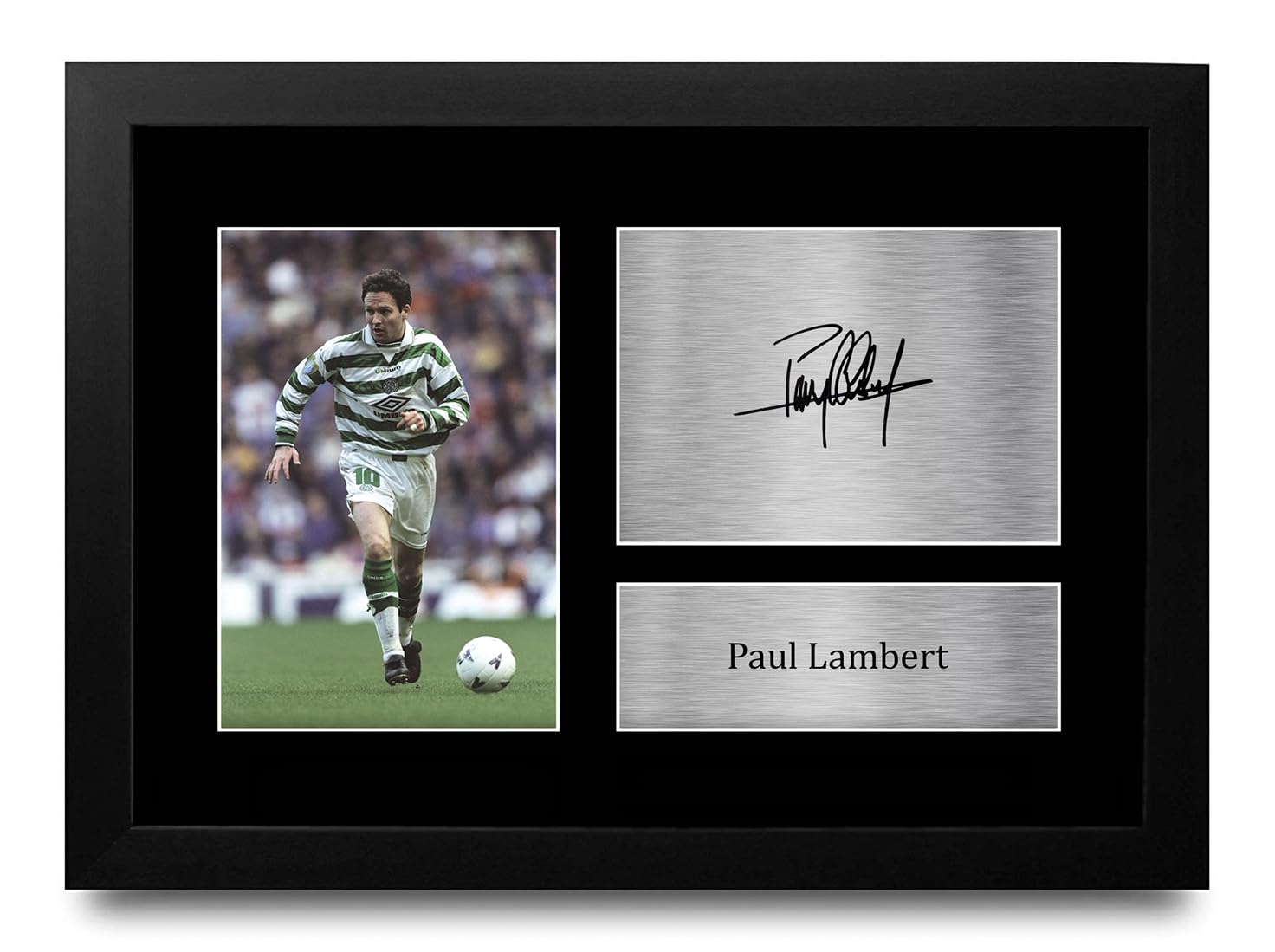 HWC Trading Paul Lambert Celtic Gifts Printed Signed Autograph Picture for Football Fans and Supporters - A4 Framed