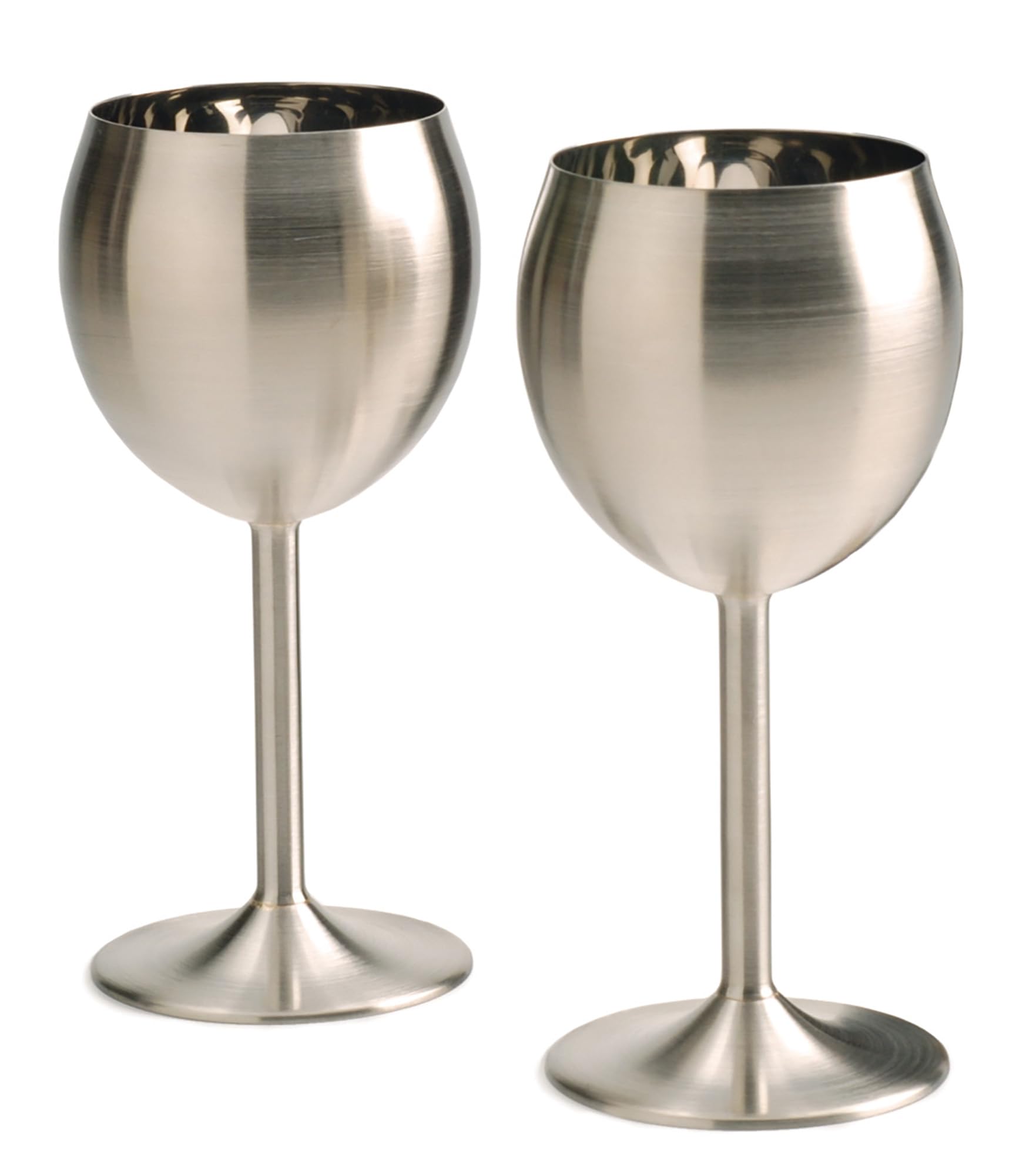 RSVP Endurance Stainless Steel Wine Glass, Set of 2