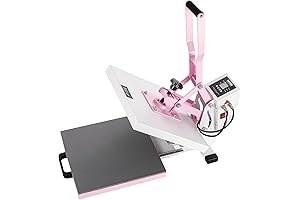 Happybuy 15x15'' Digital Pink Color Multi-Function Heat Press Machine